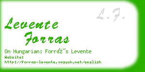 levente forras business card